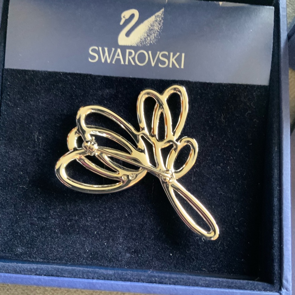 Swarovski Gold Brooch - Picture 3 of 4